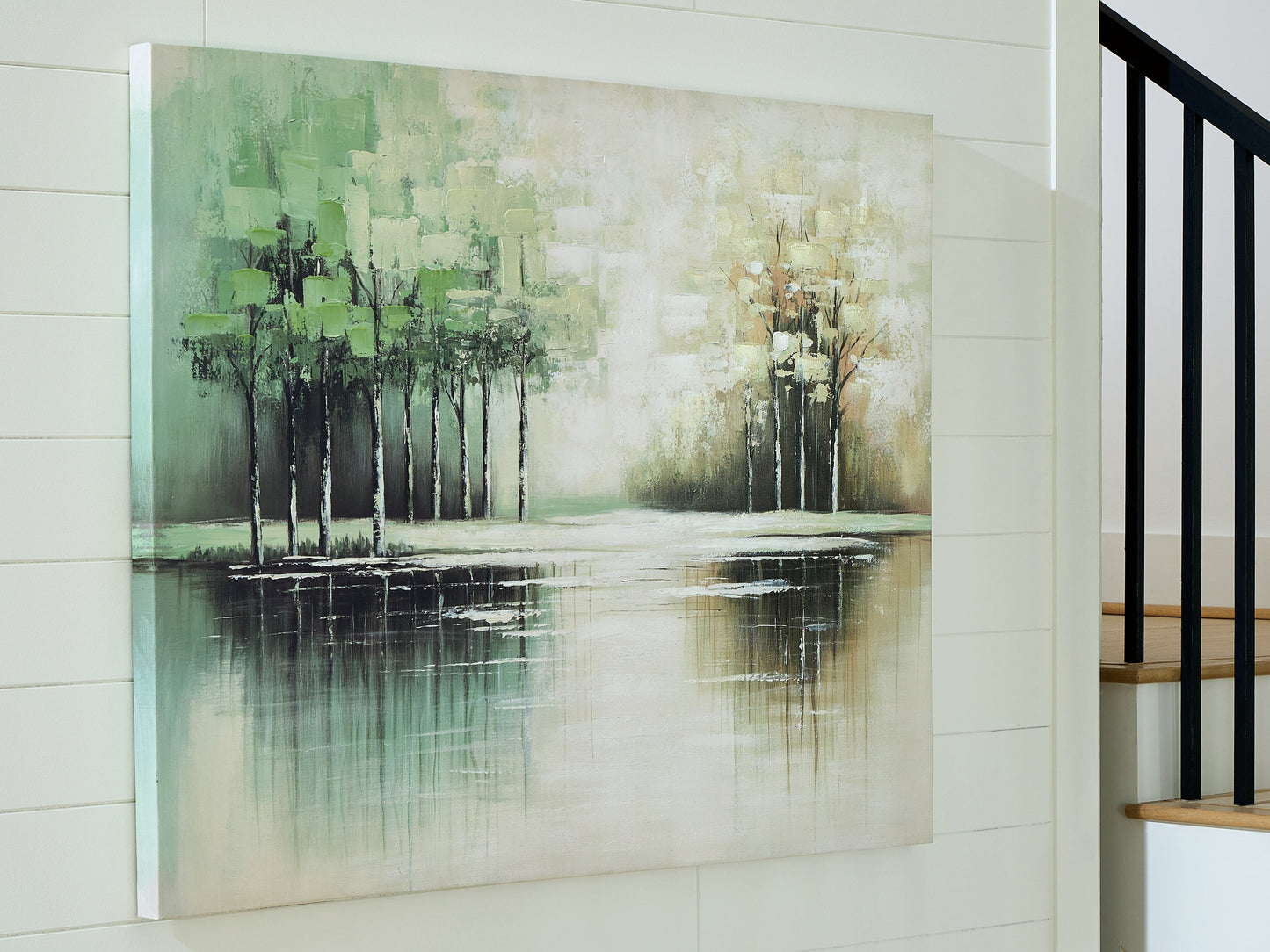 Garlenridge Green/Tan/White Wall Art- Viva Furn