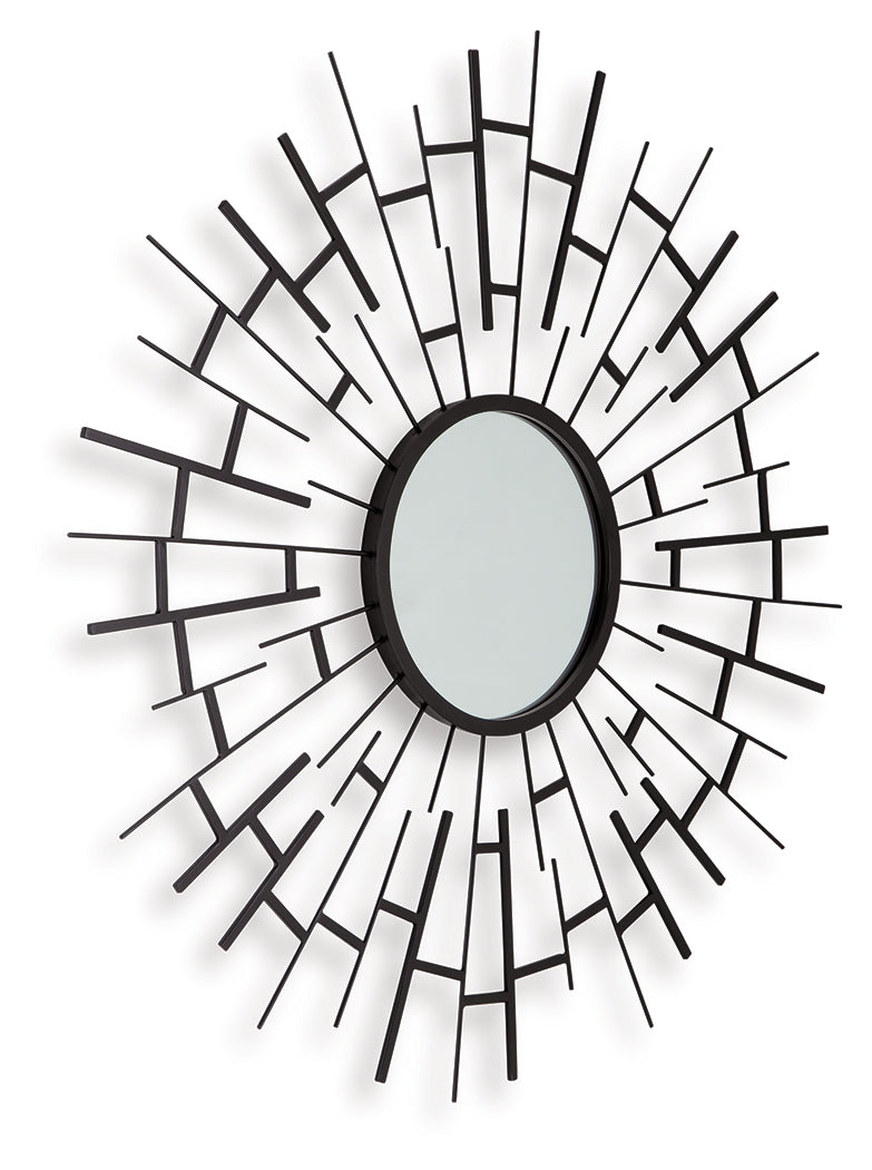Garrenworth Black Accent Mirror- Viva Furn