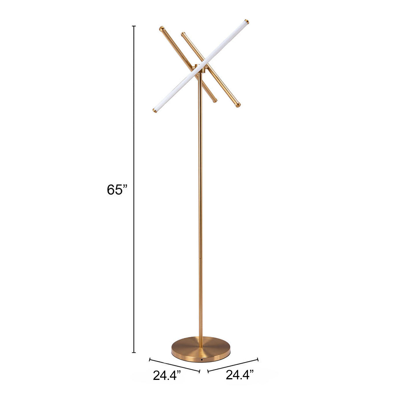 Garza Brass Floor Lamp - Ornate Home