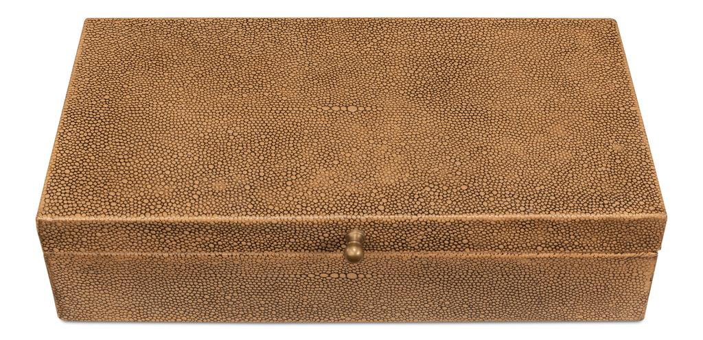 Gatsburg Brown Shagreen Box (Set of 2) - Ornate Home