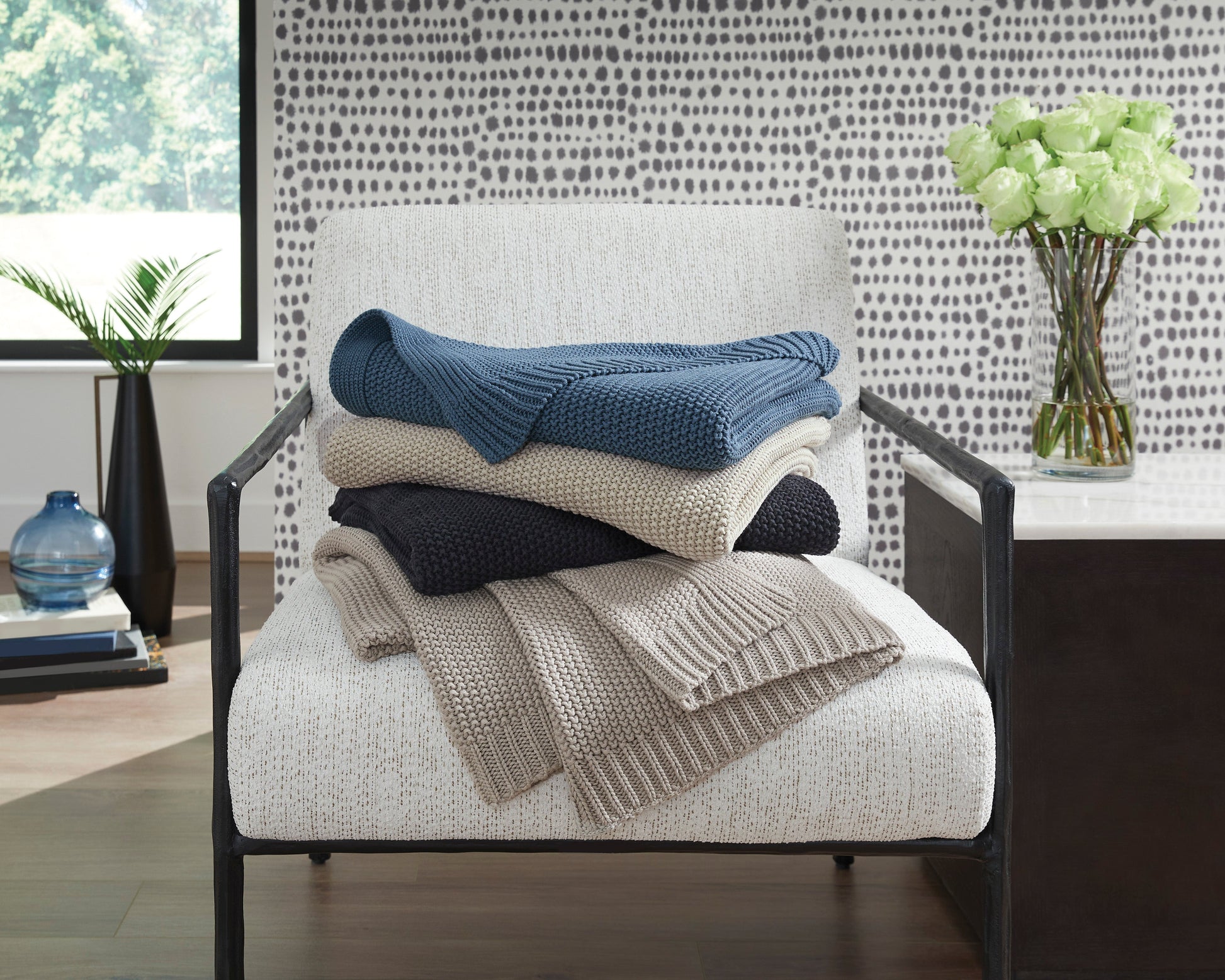 Gayelery Blue Throw- Viva Furn