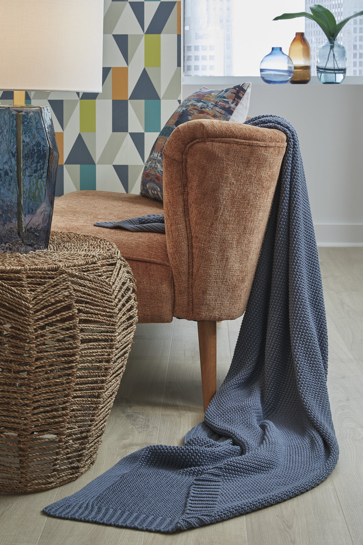 Gayelery Blue Throw- Viva Furn