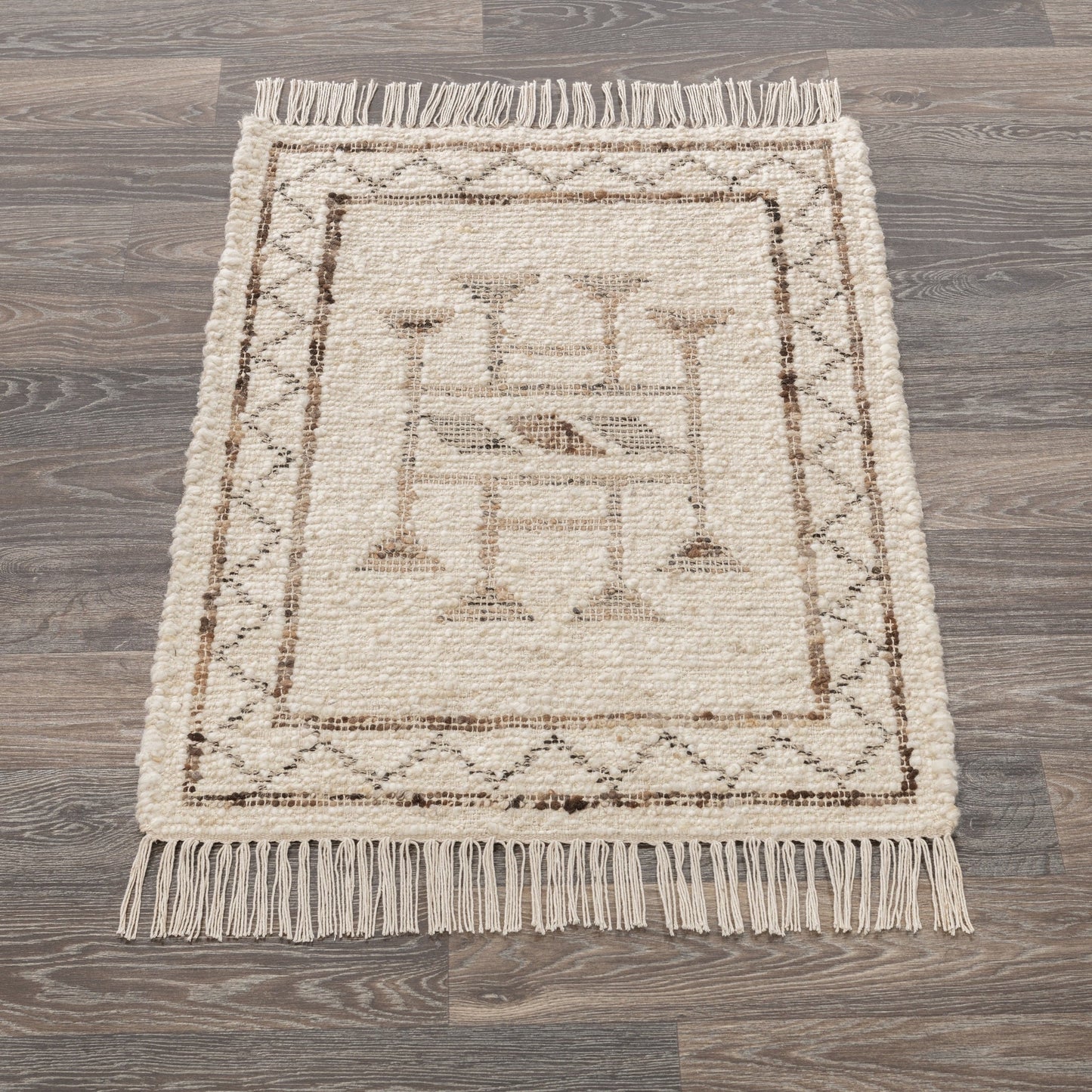 Gazi Ivory/Brown Multi Rug - Ornate Home