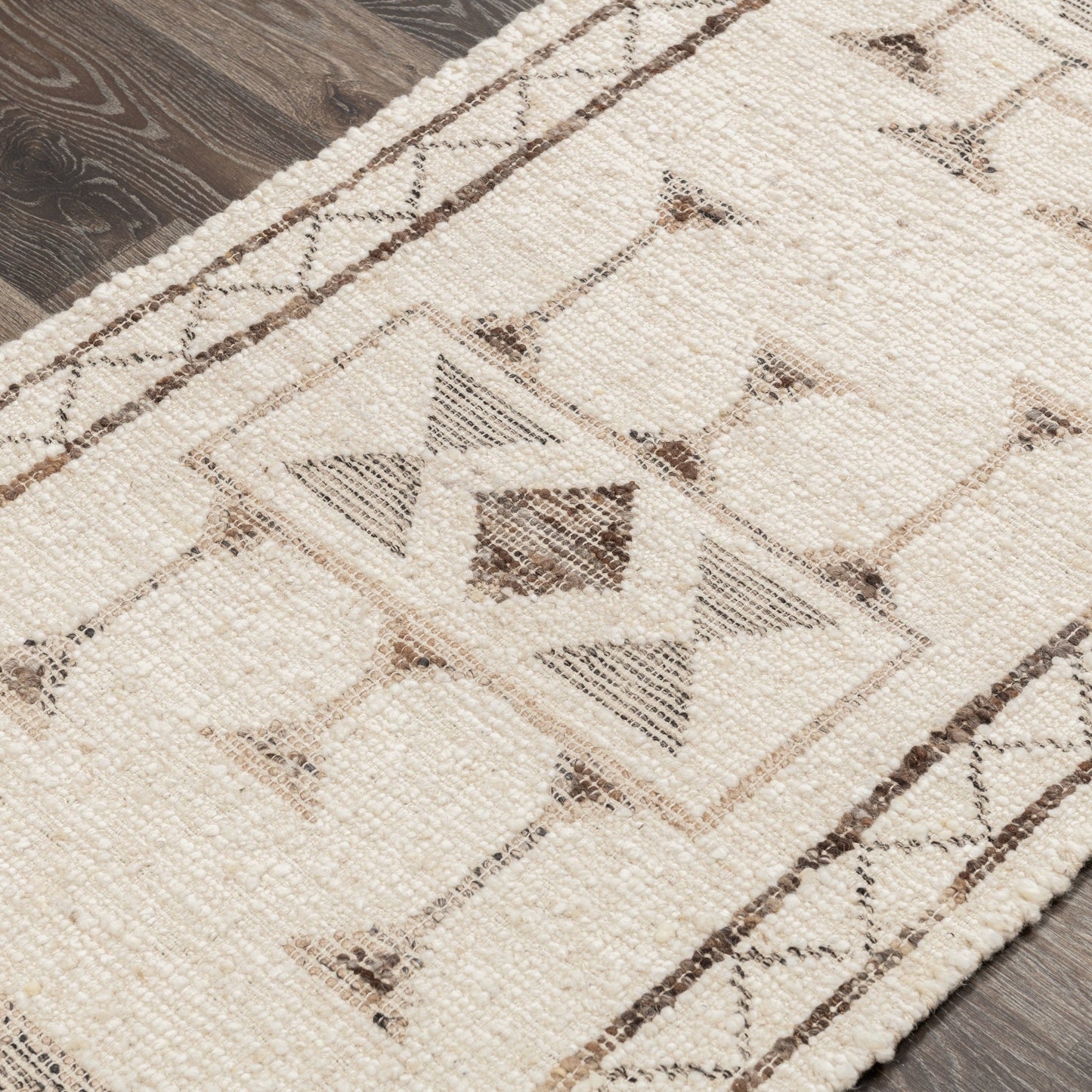 Gazi Ivory/Brown Multi Rug - Ornate Home