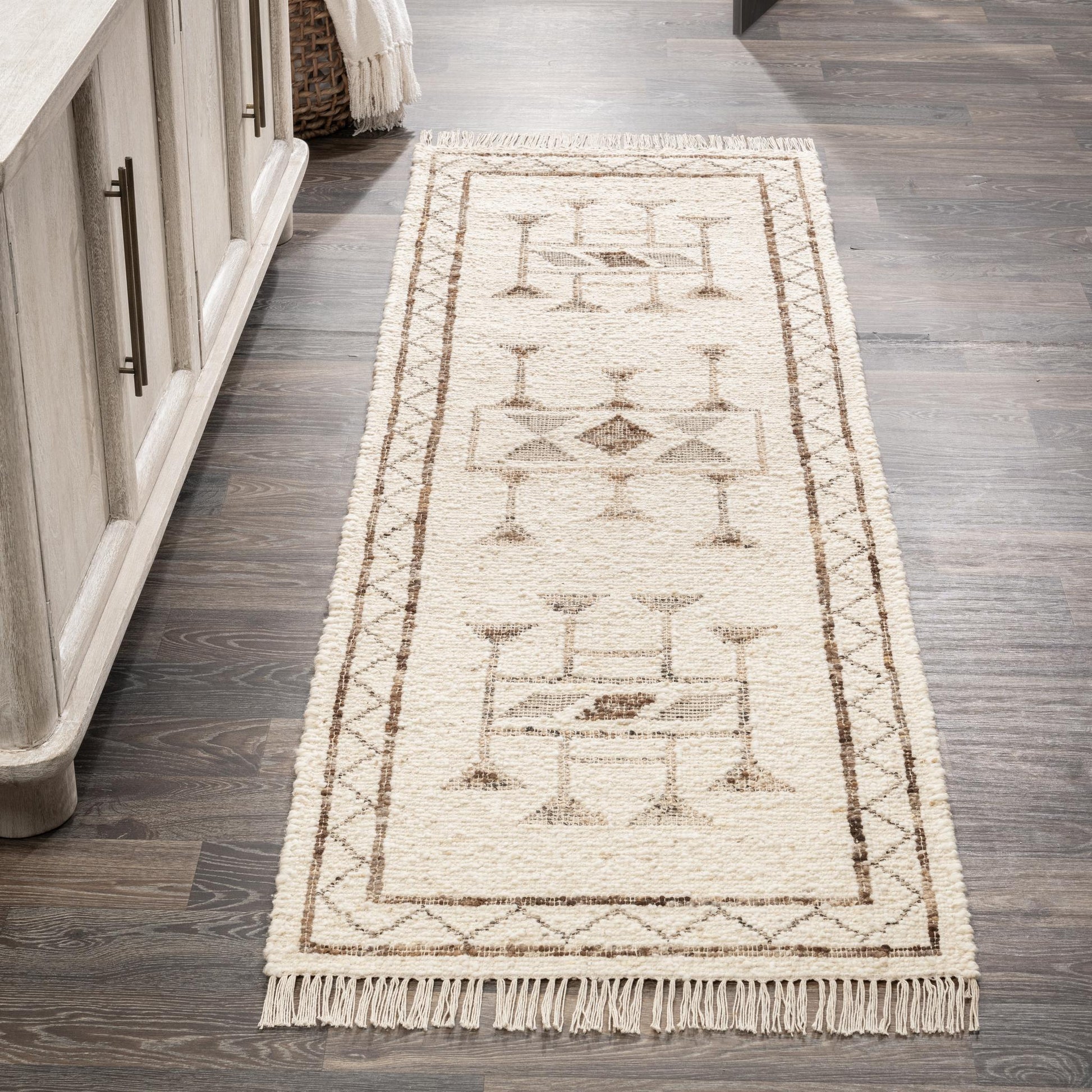 Gazi Ivory/Brown Multi Rug - Ornate Home