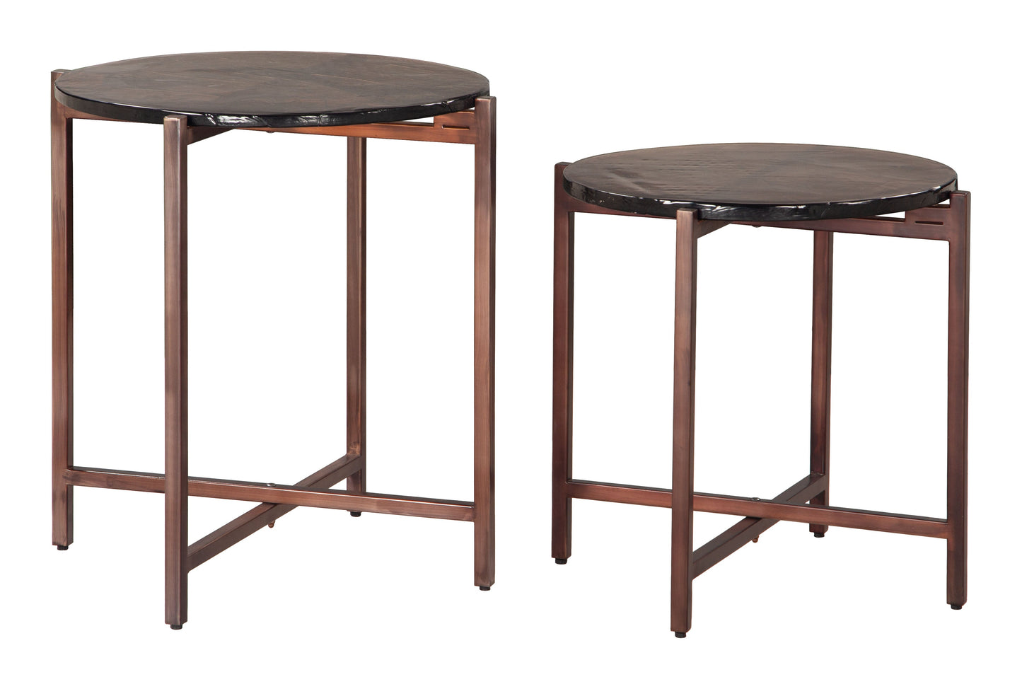 Gema Bronze Coffee Table Set (2-Piece) - Ornate Home