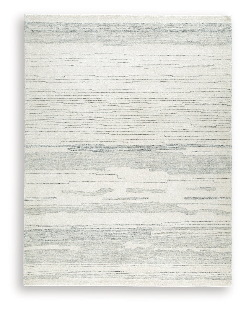 Genemost Ivory/Blue Large Rug- Viva Furn