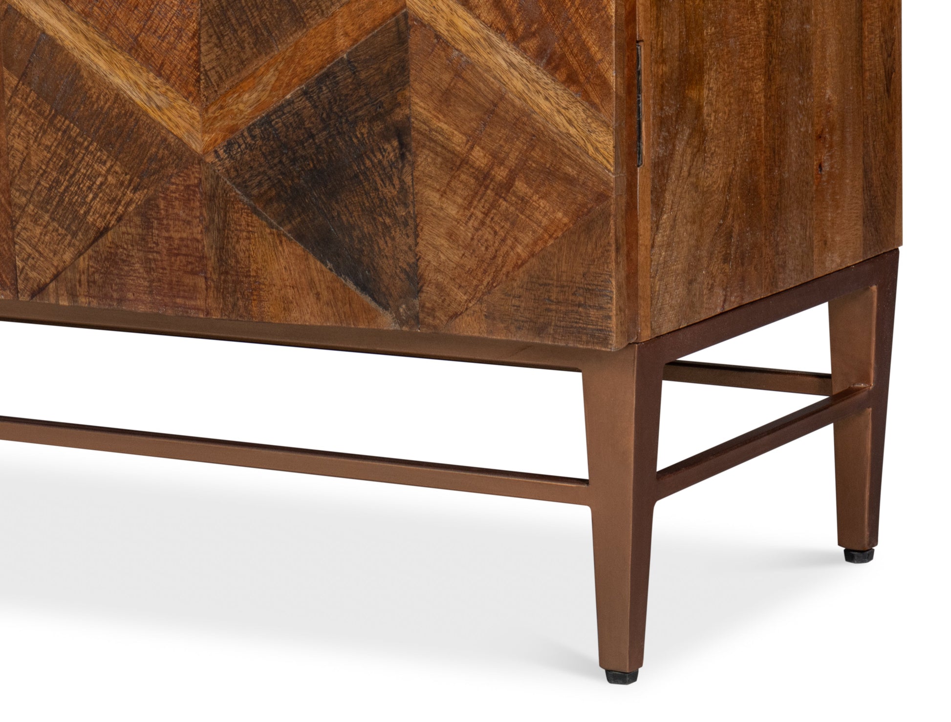 Geo Brown Three Door Sideboard - Ornate Home