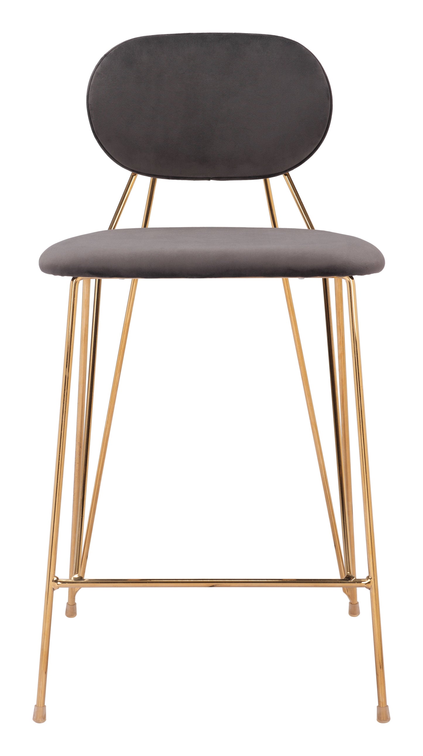 Georges Gray & Gold Counter Stool (Set of 2) - Ornate Home