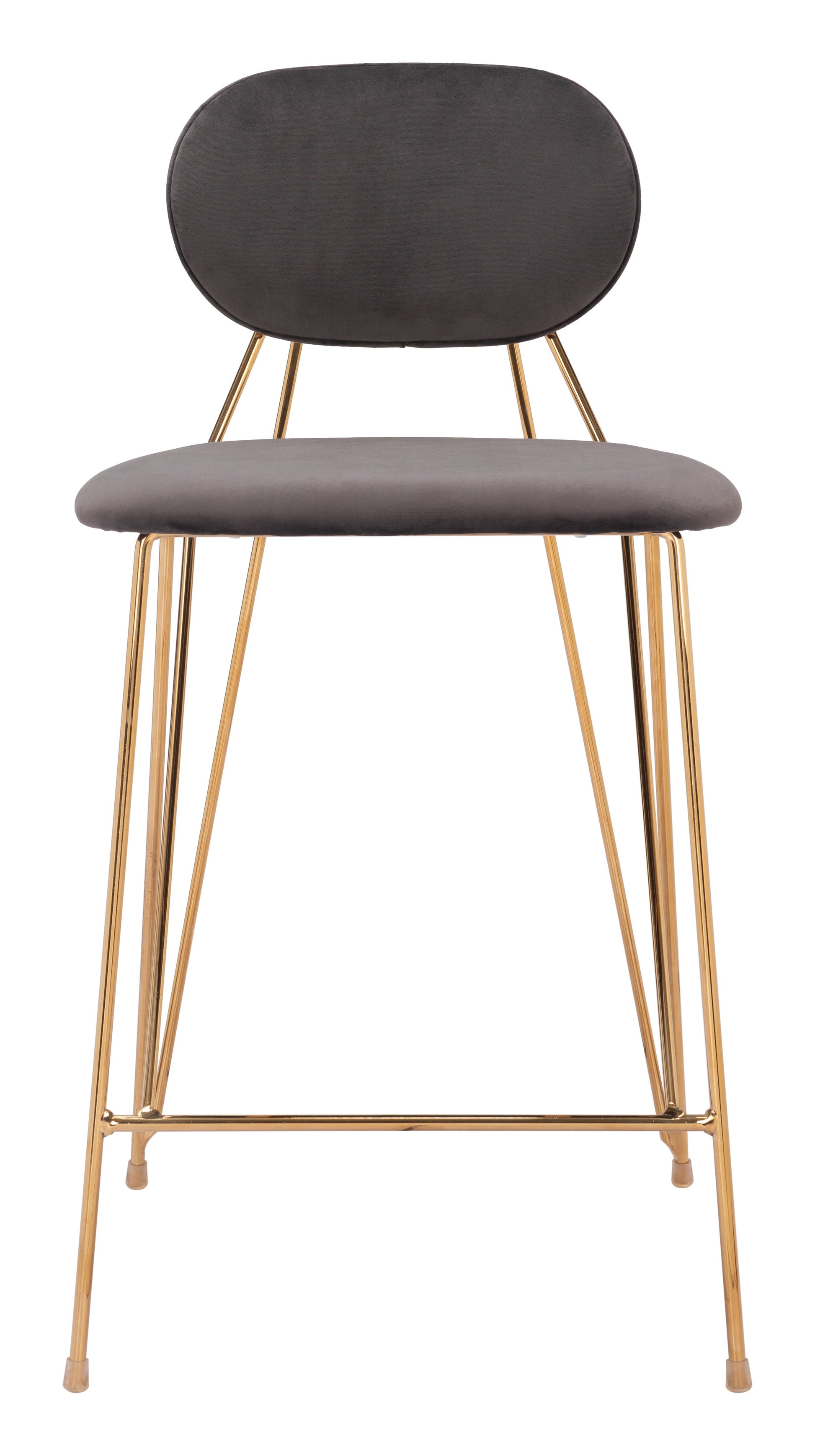 Georges Gray & Gold Counter Stool (Set of 2) - Ornate Home