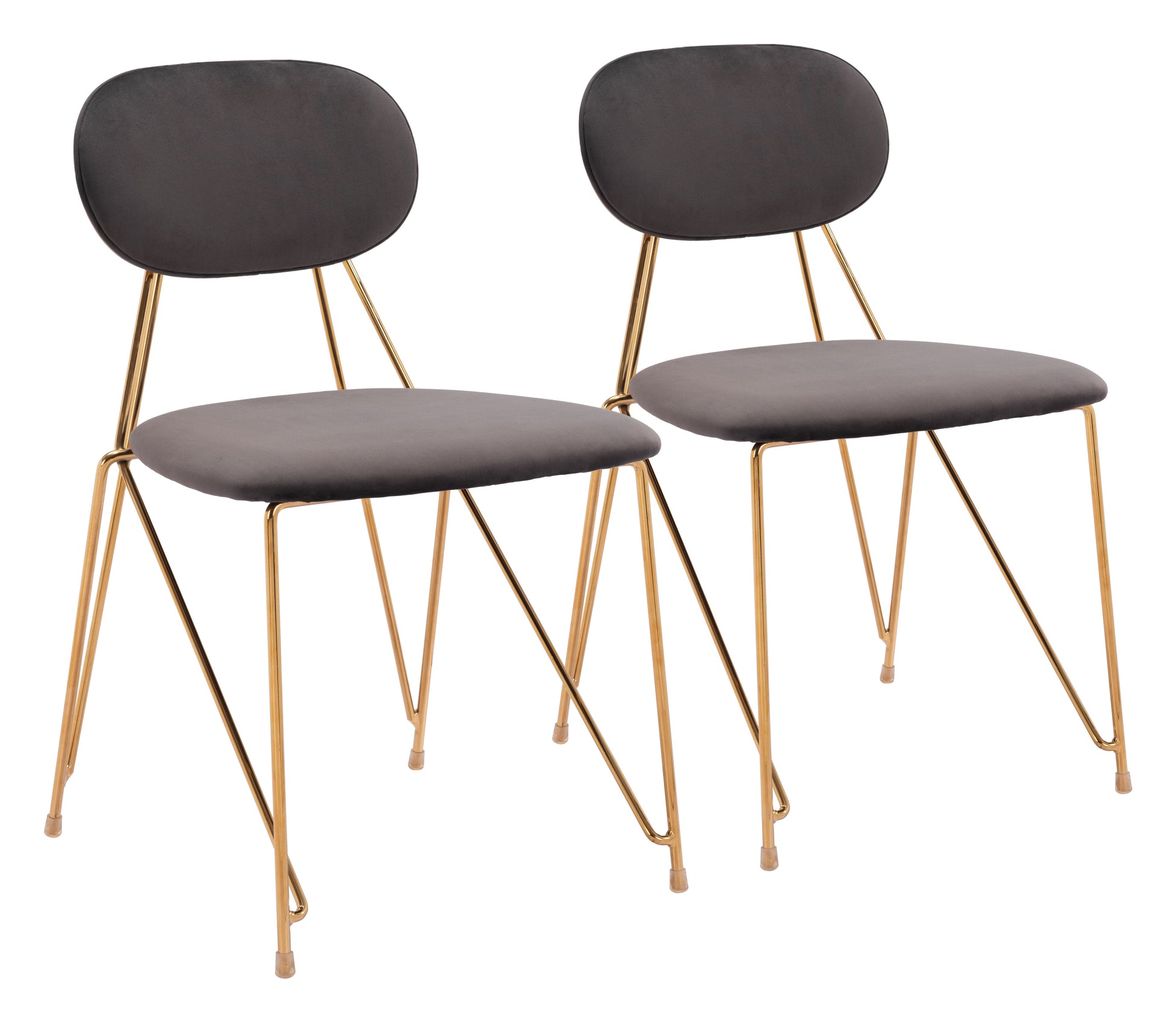 Georges Gray & Gold Dining Chair (Set of 2) - Ornate Home