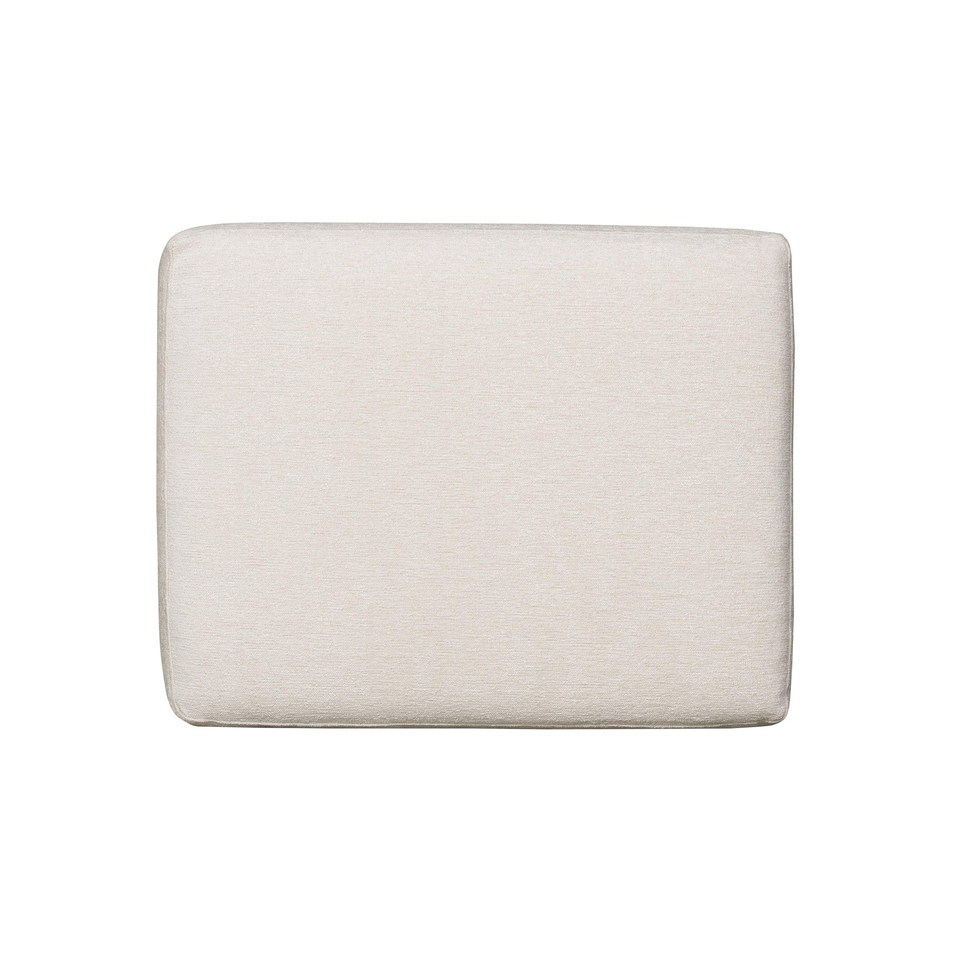 Germain White/Cream Fabric Ottoman - Ornate Home