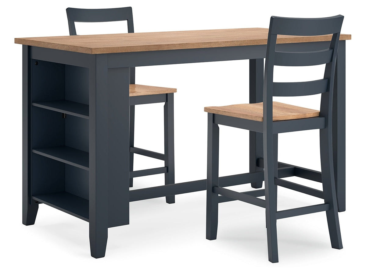 Gesthaven Counter Height Dining Table and 2 Barstools - Ornate Home