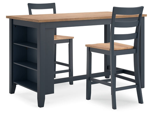 Gesthaven Counter Height Dining Table and 2 Barstools - Ornate Home