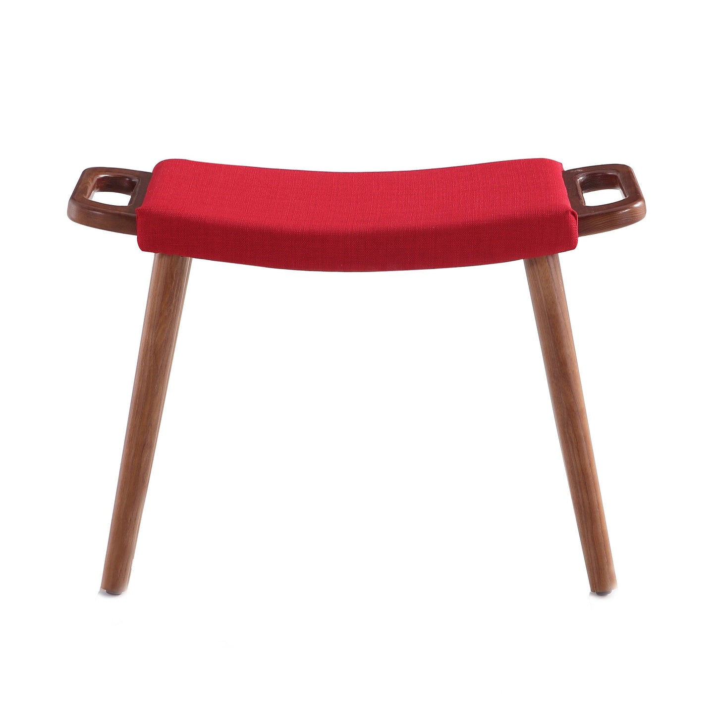Geta Ottoman in Red and Antique Walnut - Ornate Home