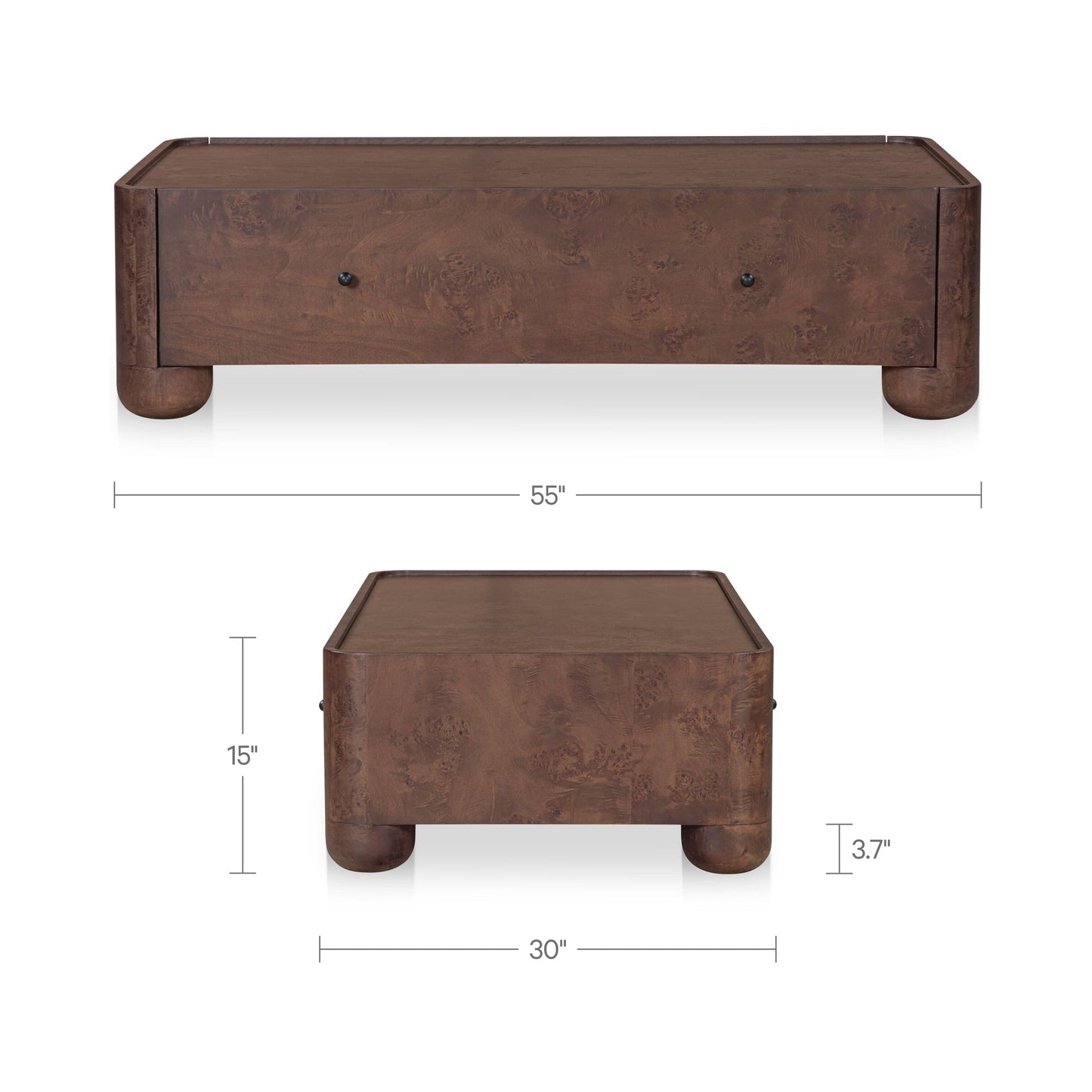 Gibson Burl Coffee Table - Ornate Home