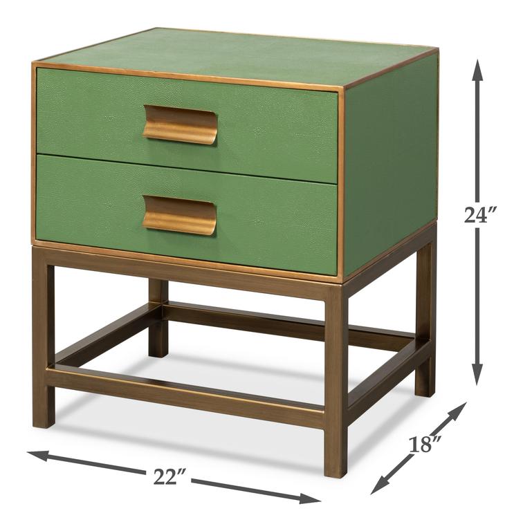 Gideon Green Side Table - Ornate Home