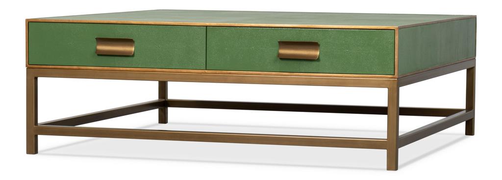 Gideon Green Square Coffee Table - Ornate Home