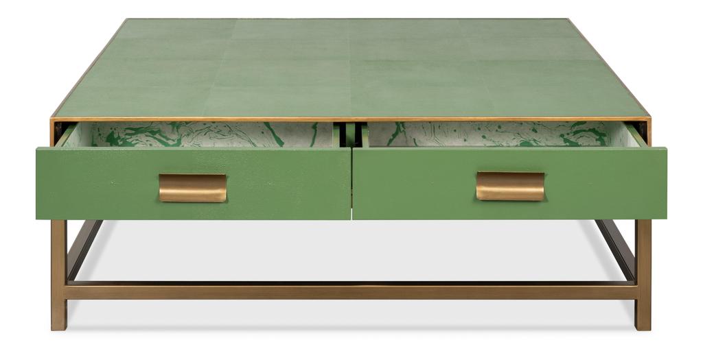 Gideon Green Square Coffee Table - Ornate Home