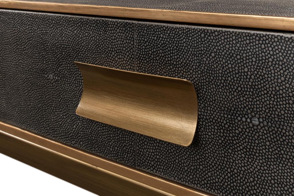 Gideon Shagreen Grey Console Table - Ornate Home