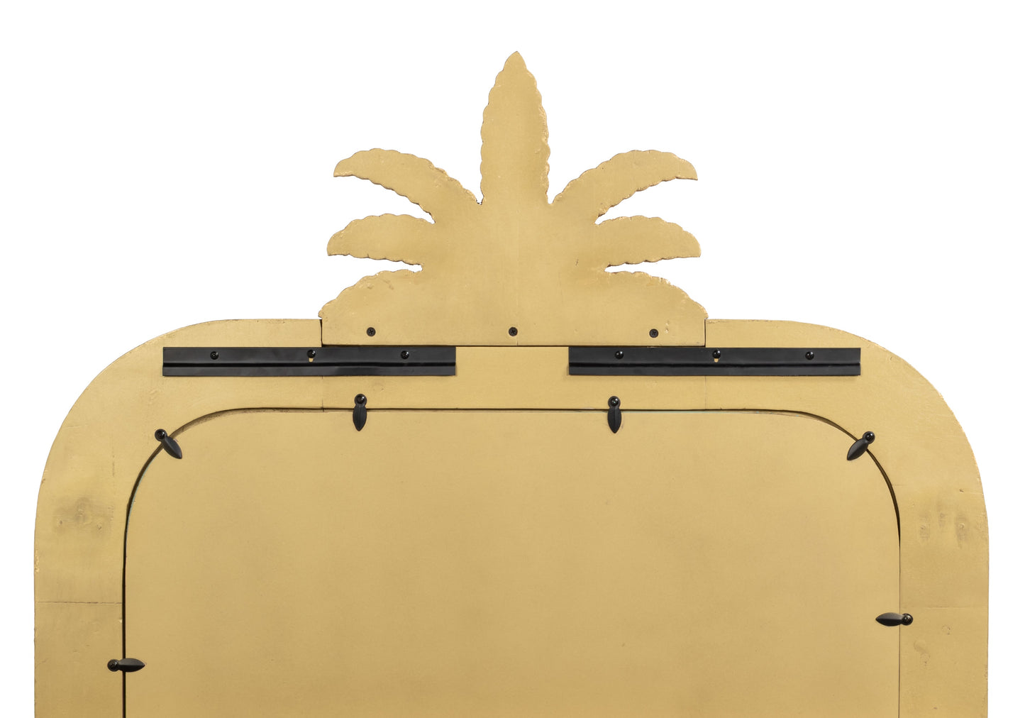 Gilded Pineapple Crest Brown Mirror - Ornate Home
