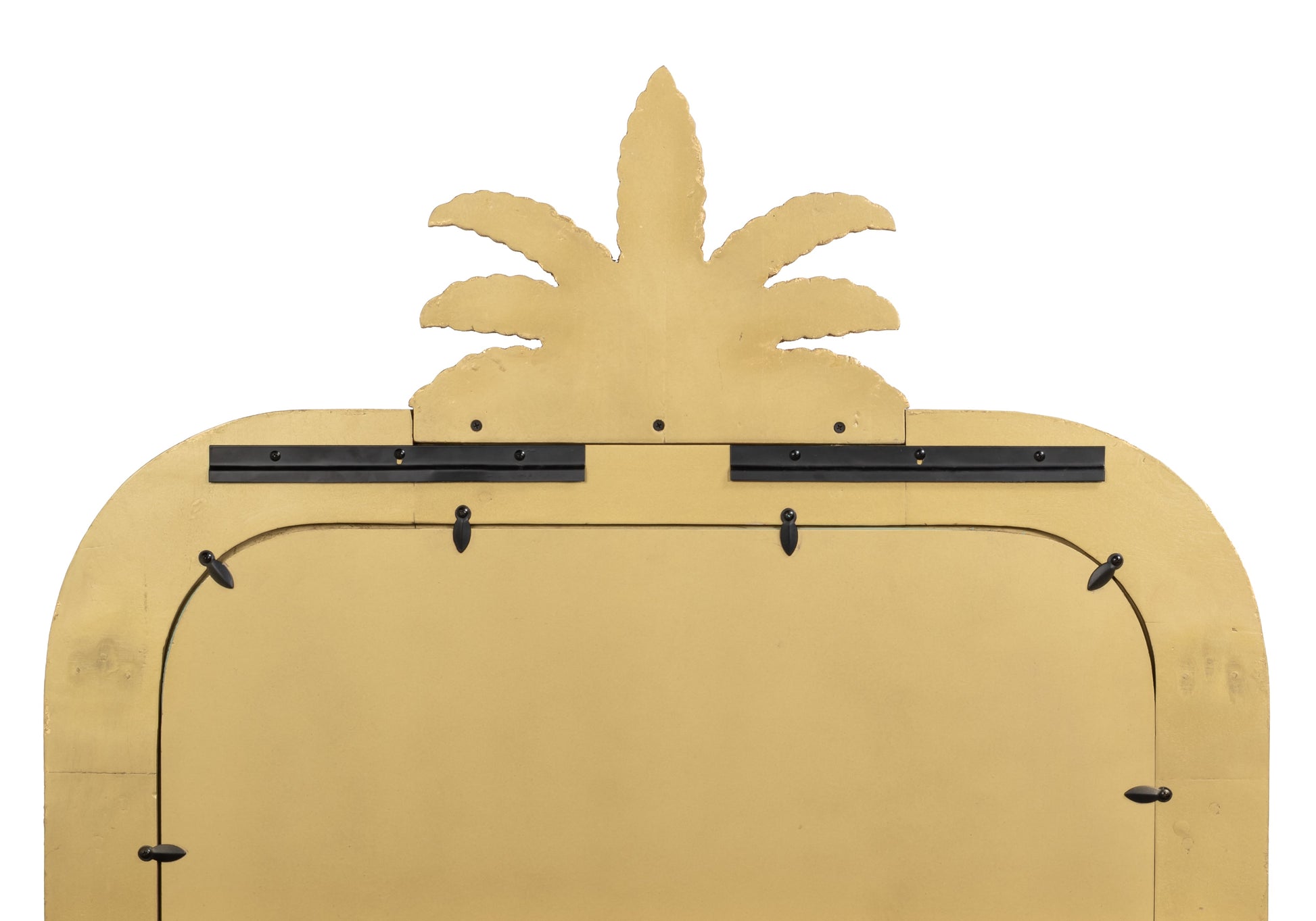 Gilded Pineapple Crest Brown Mirror - Ornate Home