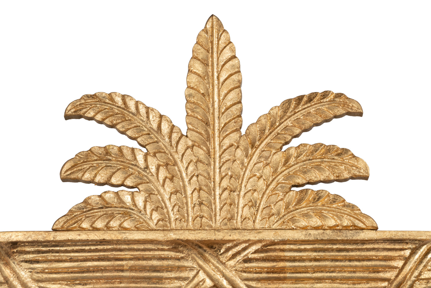 Gilded Pineapple Crest Brown Mirror - Ornate Home