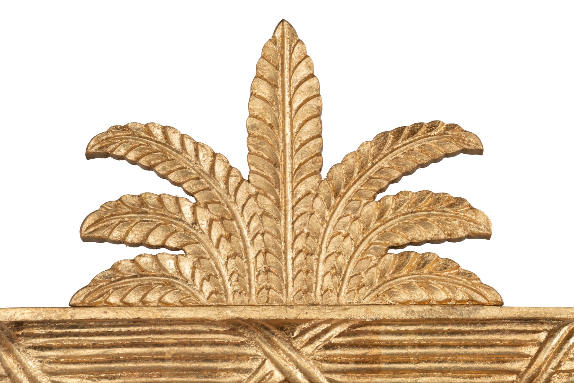 Gilded Pineapple Crest Brown Mirror - Ornate Home