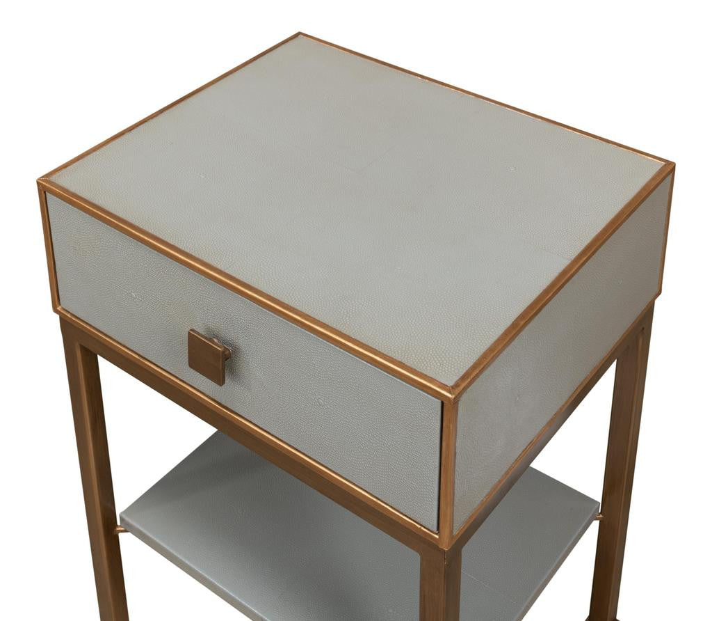 Gillian Grey One Drawer Nightstand - Ornate Home