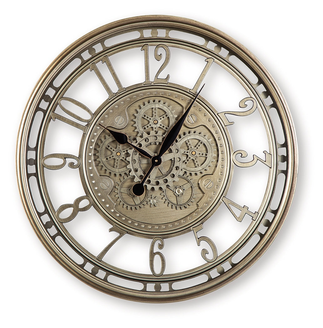 Gilover Champagne Finish Wall Clock- Viva Furn