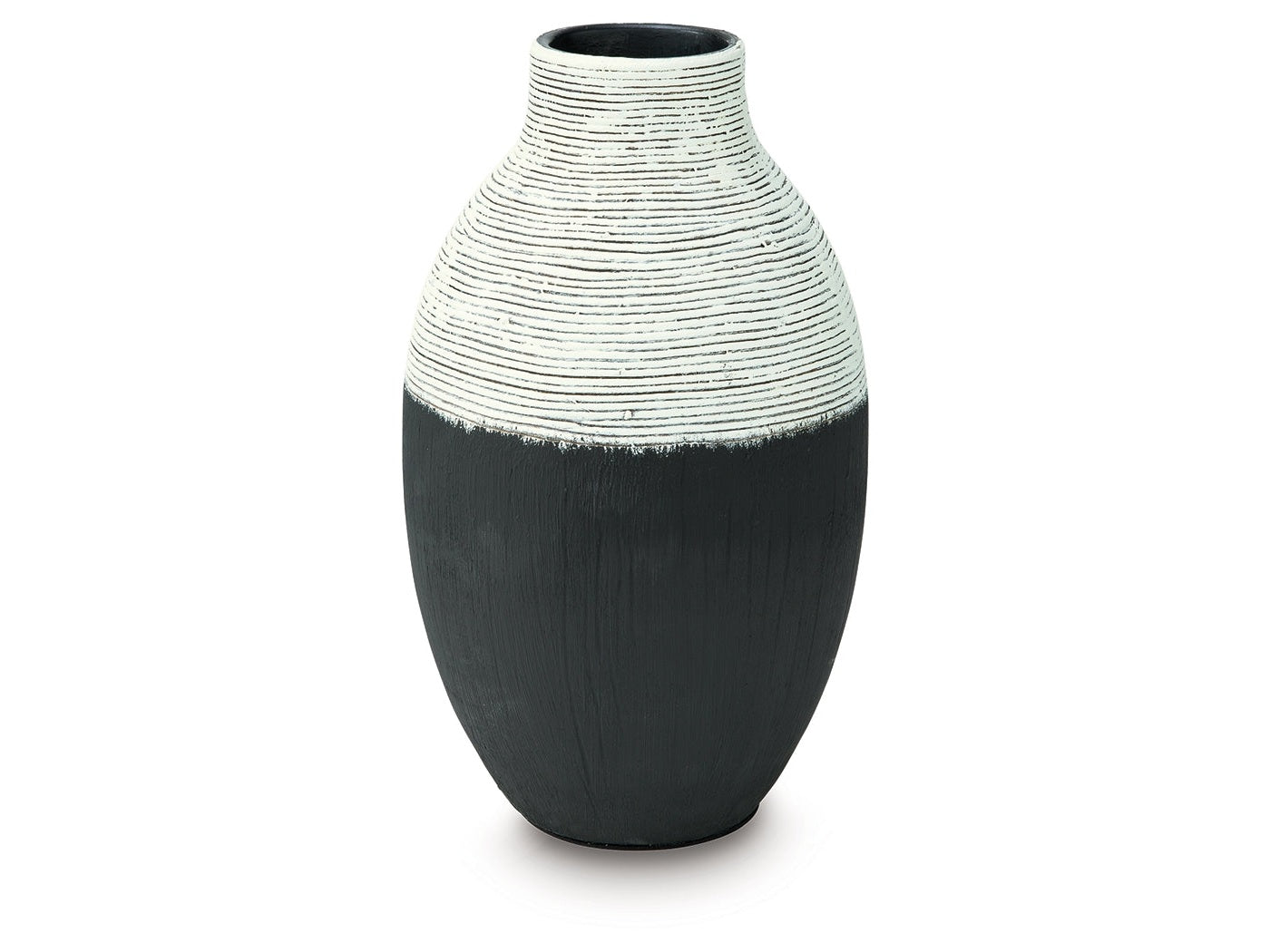 Girtha Antique White/Black Vase (13''H)- Viva Furn