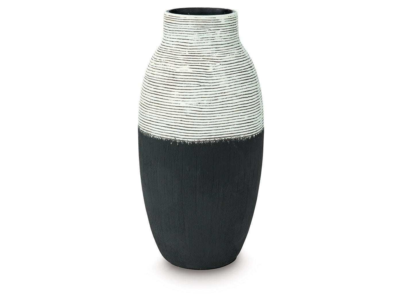 Girtha Antique White/Black Vase (16''H)- Viva Furn