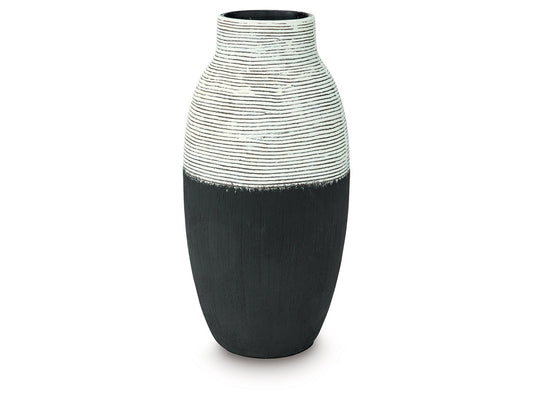 Girtha Antique White/Black Vase (16''H)- Viva Furn