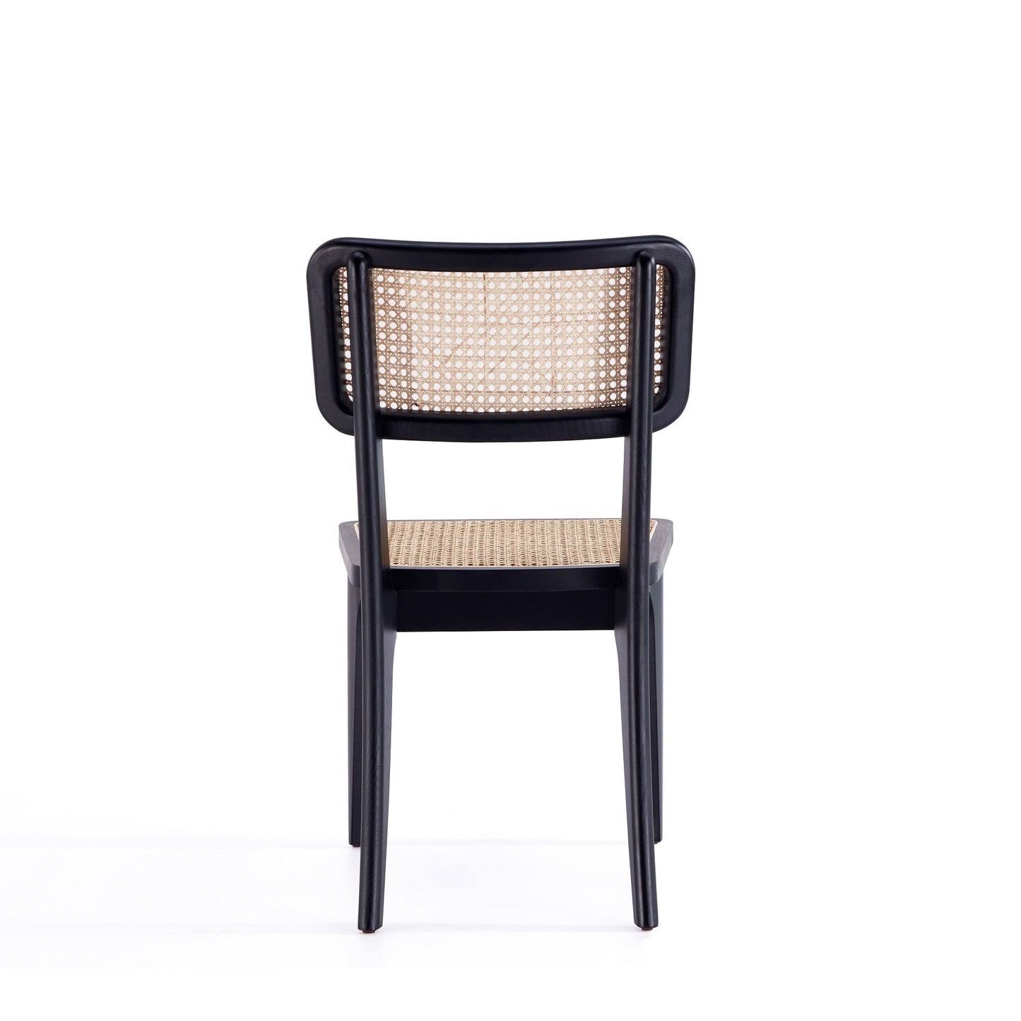 Giverny Dining Chair in Black and Natural Cane (set of 4) - Ornate Home