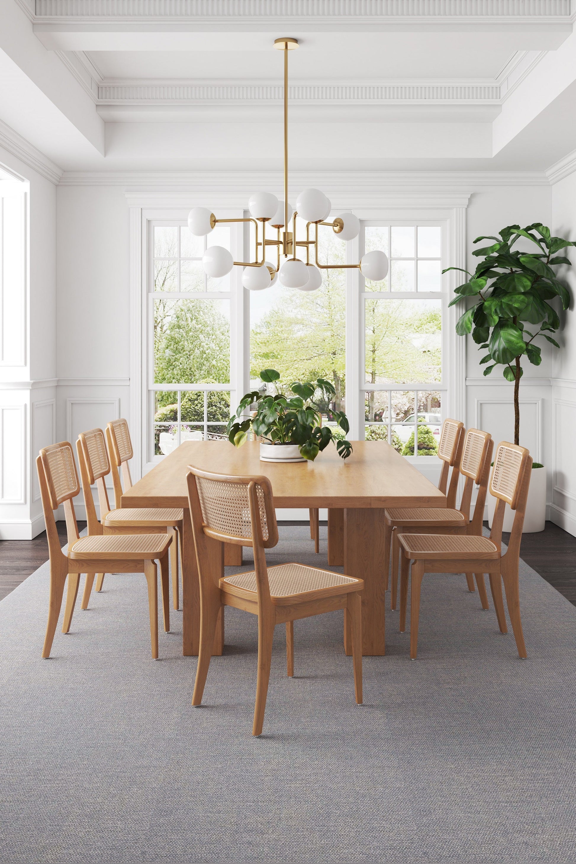 Giverny Dining Chair in Nature Cane (set of 2) - Ornate Home