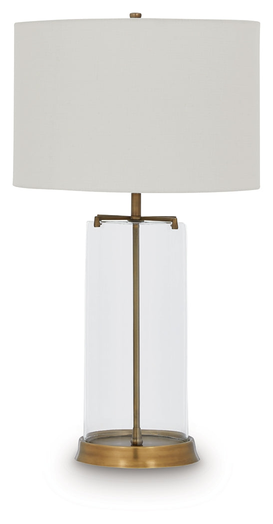Gizeh Clear/Gold Table Lamp- Viva Furn