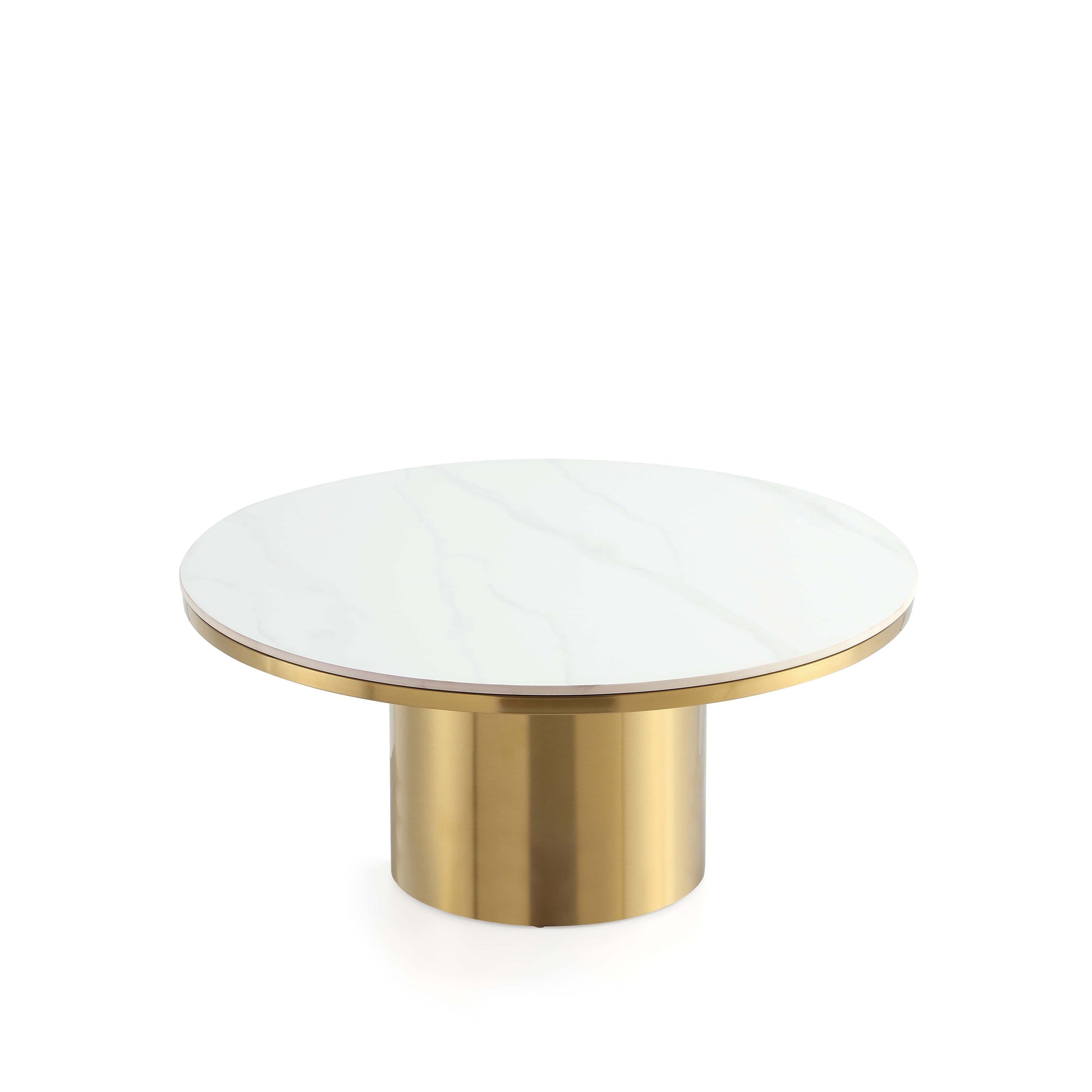 Glenn Coffee Table and End Table in Gold (set of 2) - Ornate Home