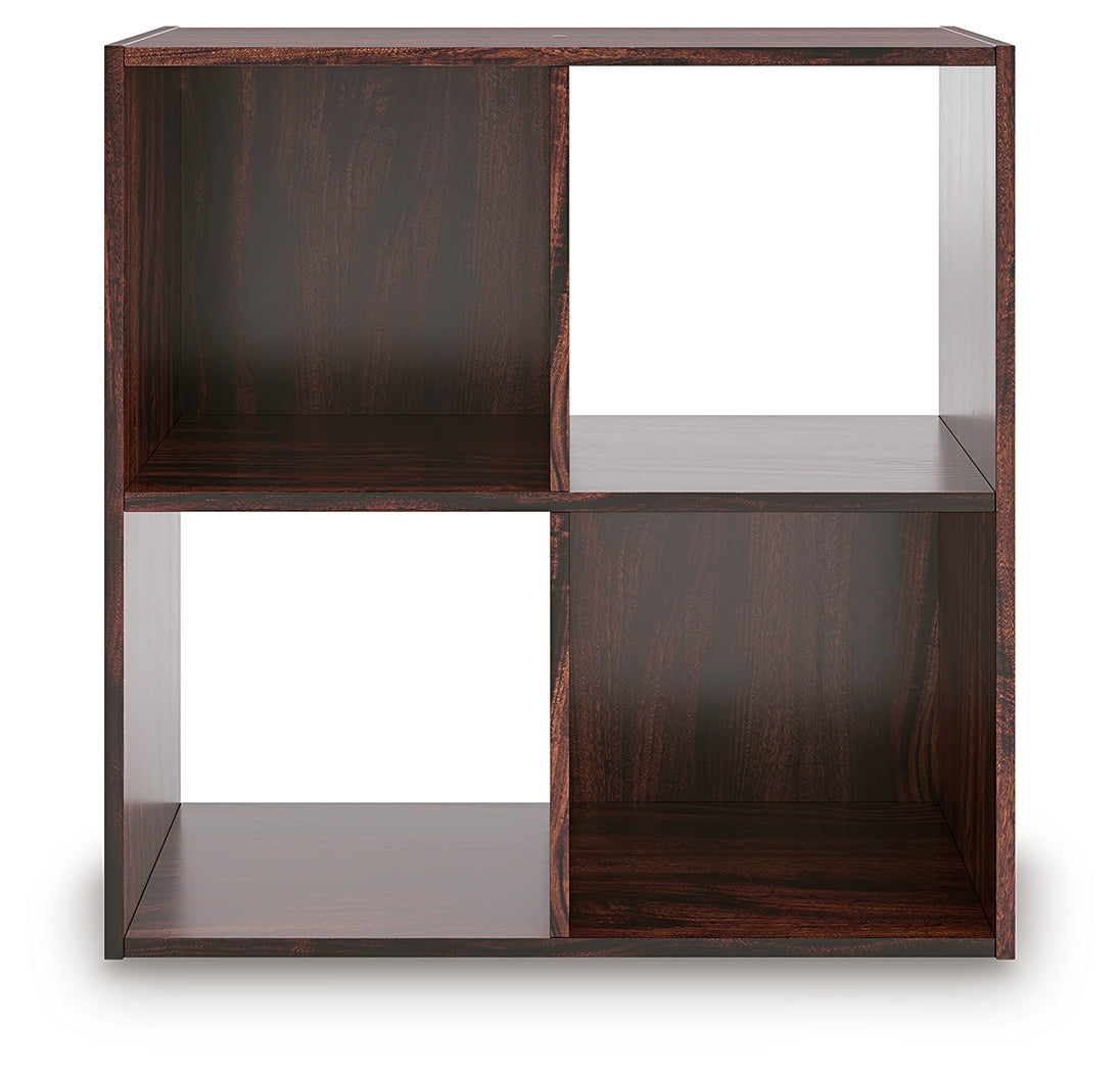 Glosmount Cherry/Light Brown Four Cube Organizer- Viva Furn