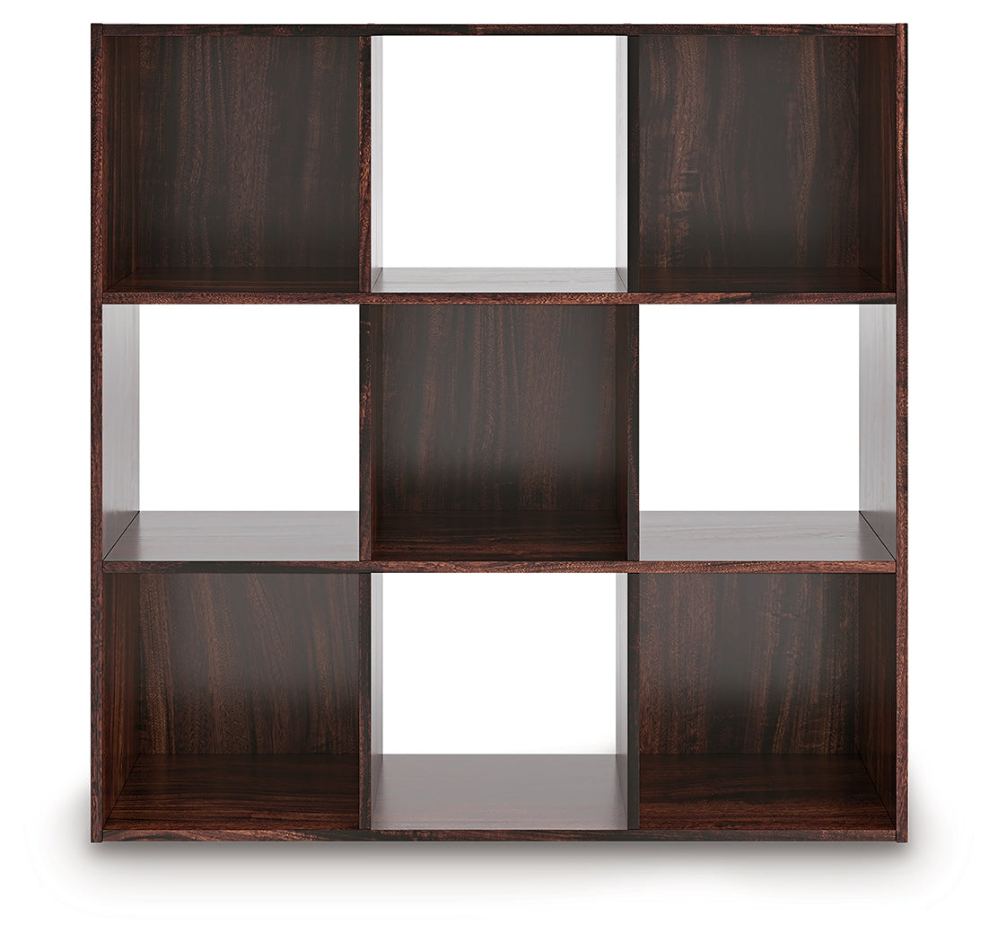 Glosmount Cherry/Light Brown Nine Cube Organizer- Viva Furn