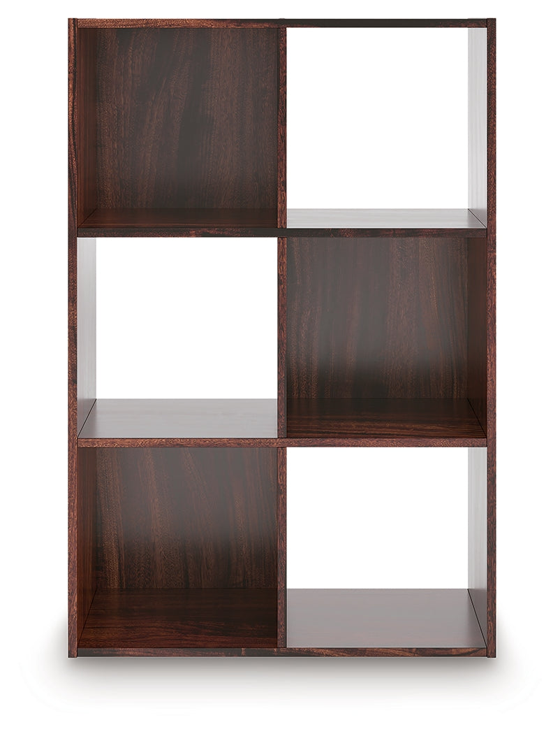 Glosmount Cherry/Light Brown Six Cube Organizer- Viva Furn