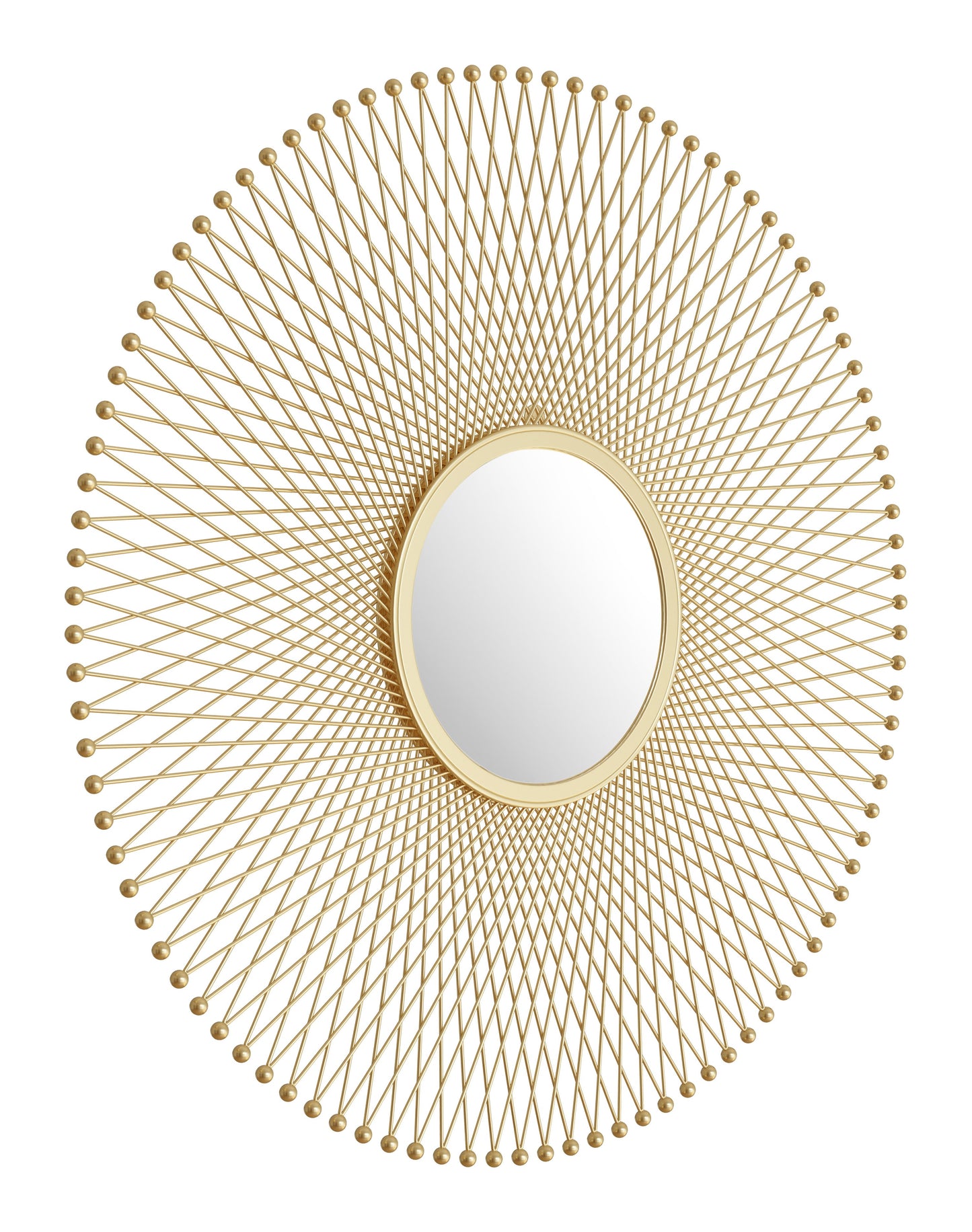 Glow Gold Round Mirror - Ornate Home