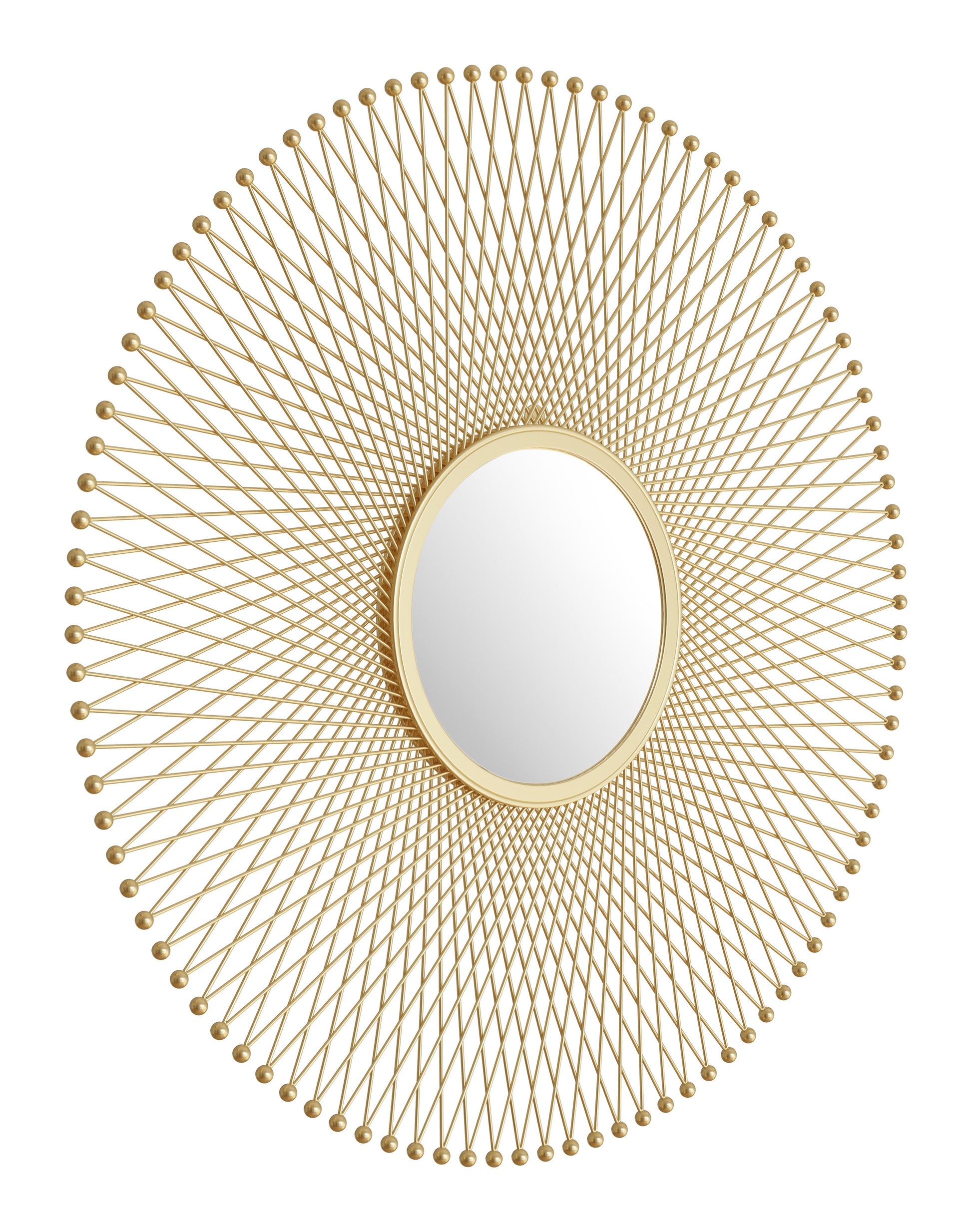 Glow Gold Round Mirror - Ornate Home