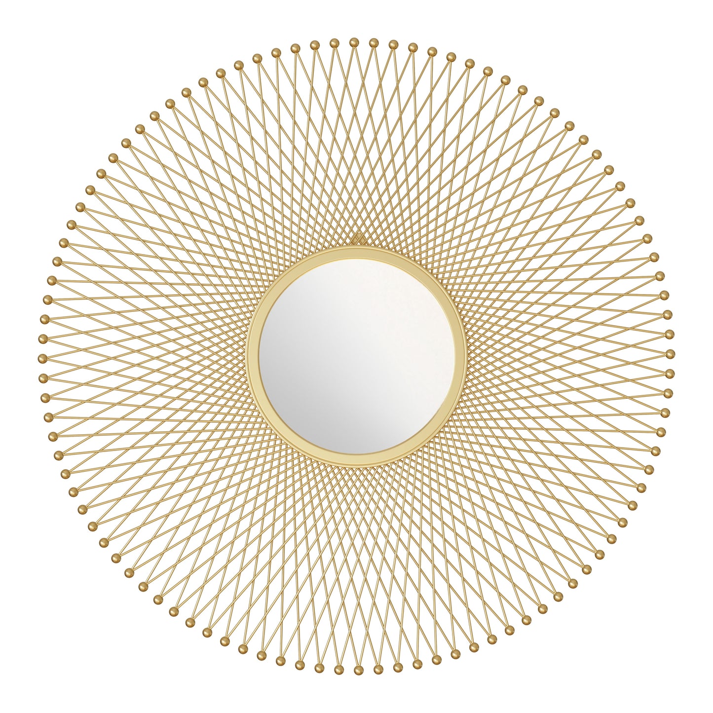 Glow Gold Round Mirror - Ornate Home