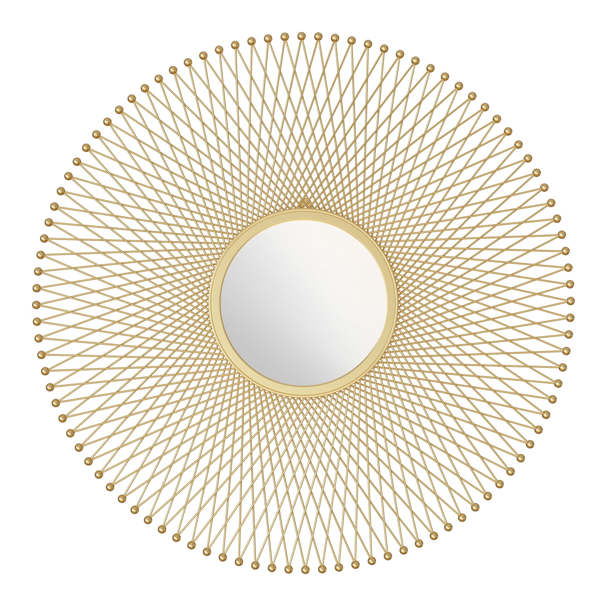 Glow Gold Round Mirror - Ornate Home