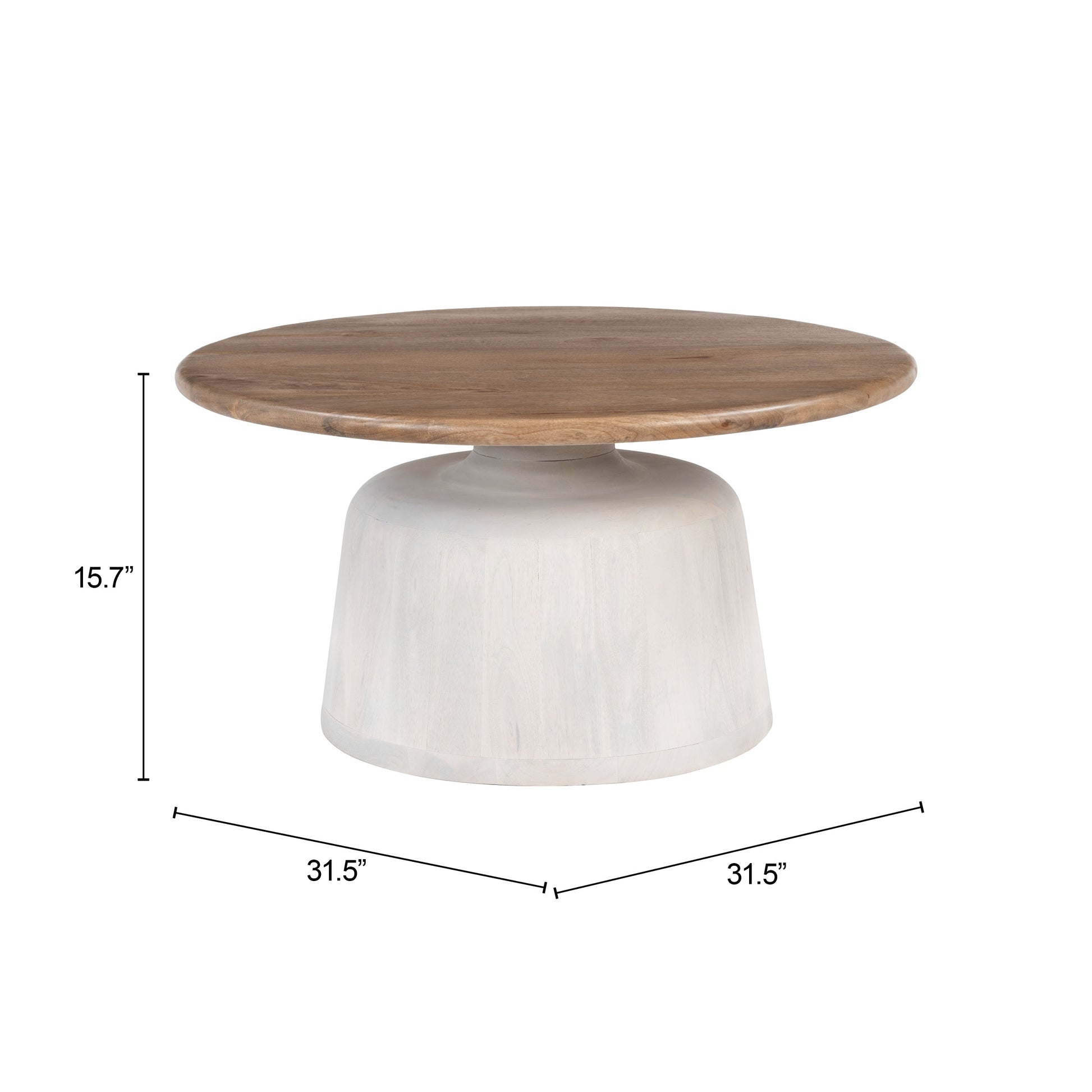 Goblet Brown & White Coffee Table - Ornate Home