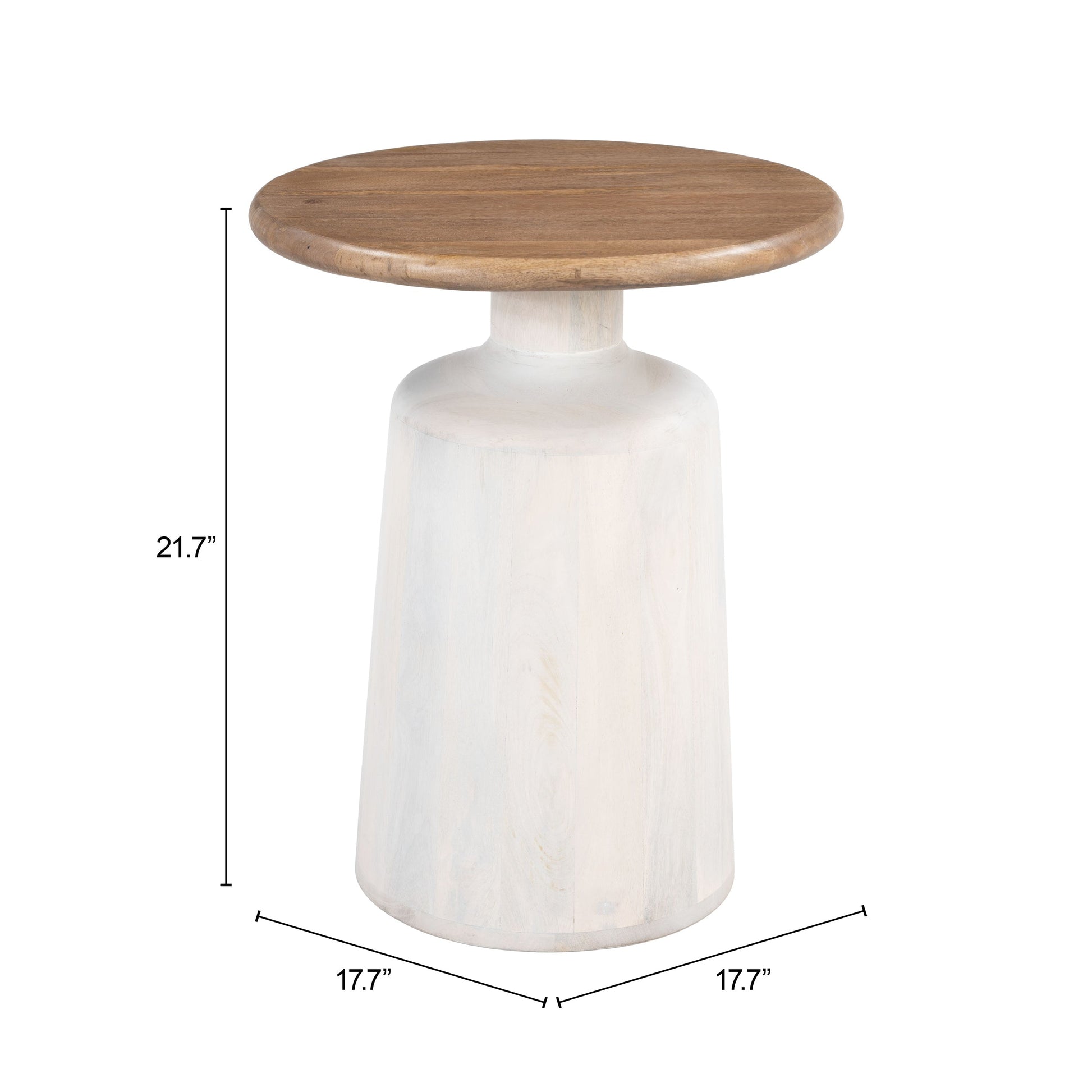 Goblet Brown & White Side Table - Ornate Home