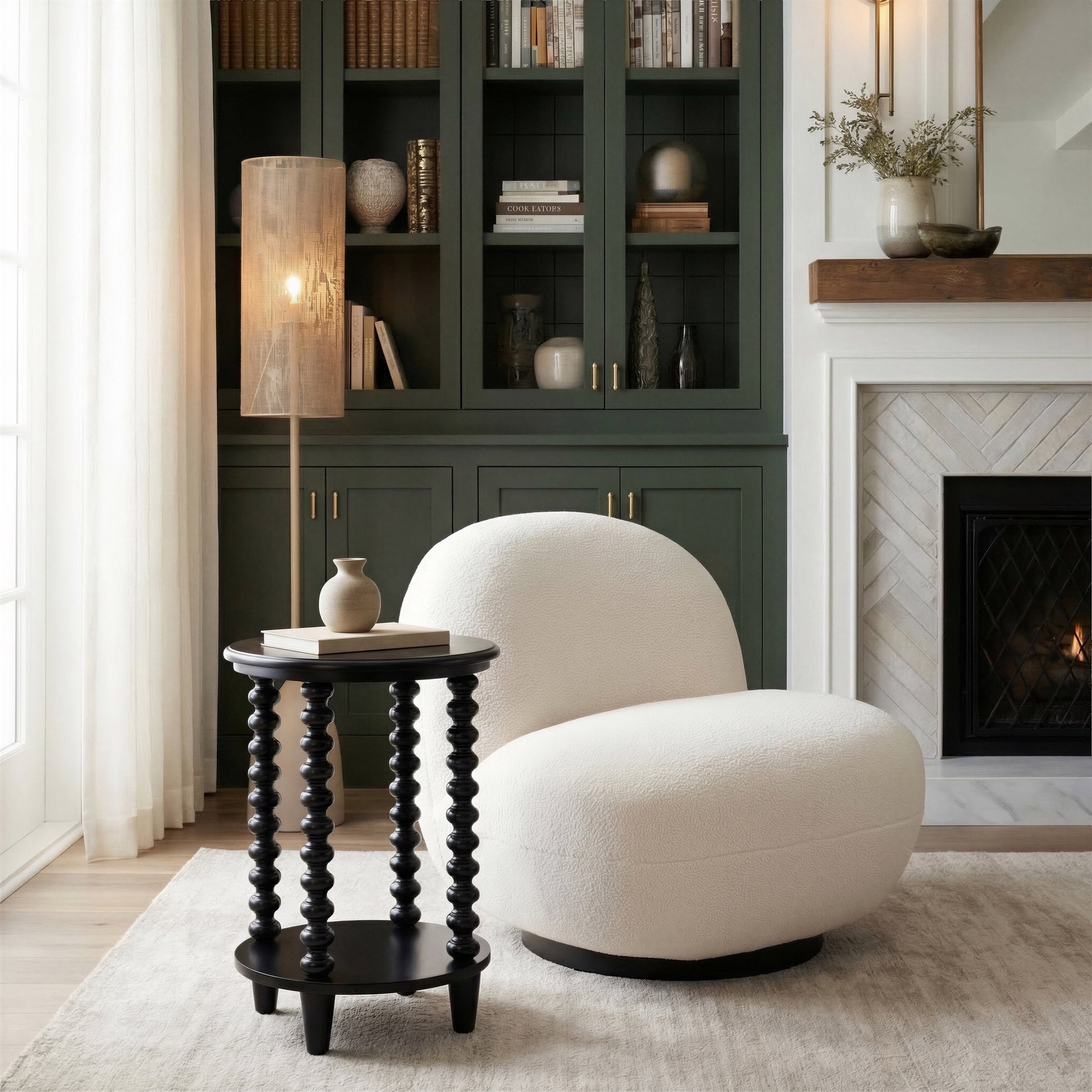 Gocce Black Side Table - Ornate Home
