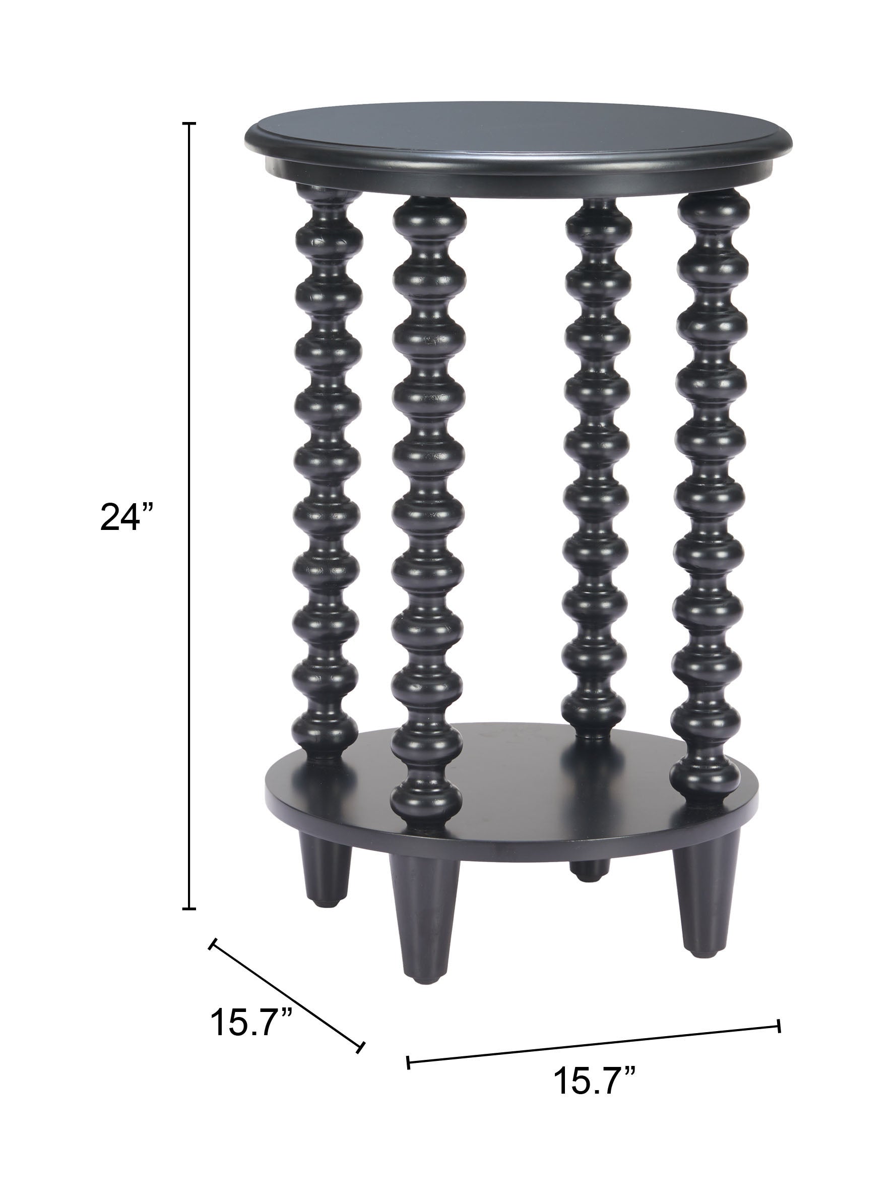 Gocce Black Side Table - Ornate Home