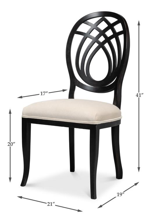 Goccia Black Side Chair (Set of 2) - Ornate Home
