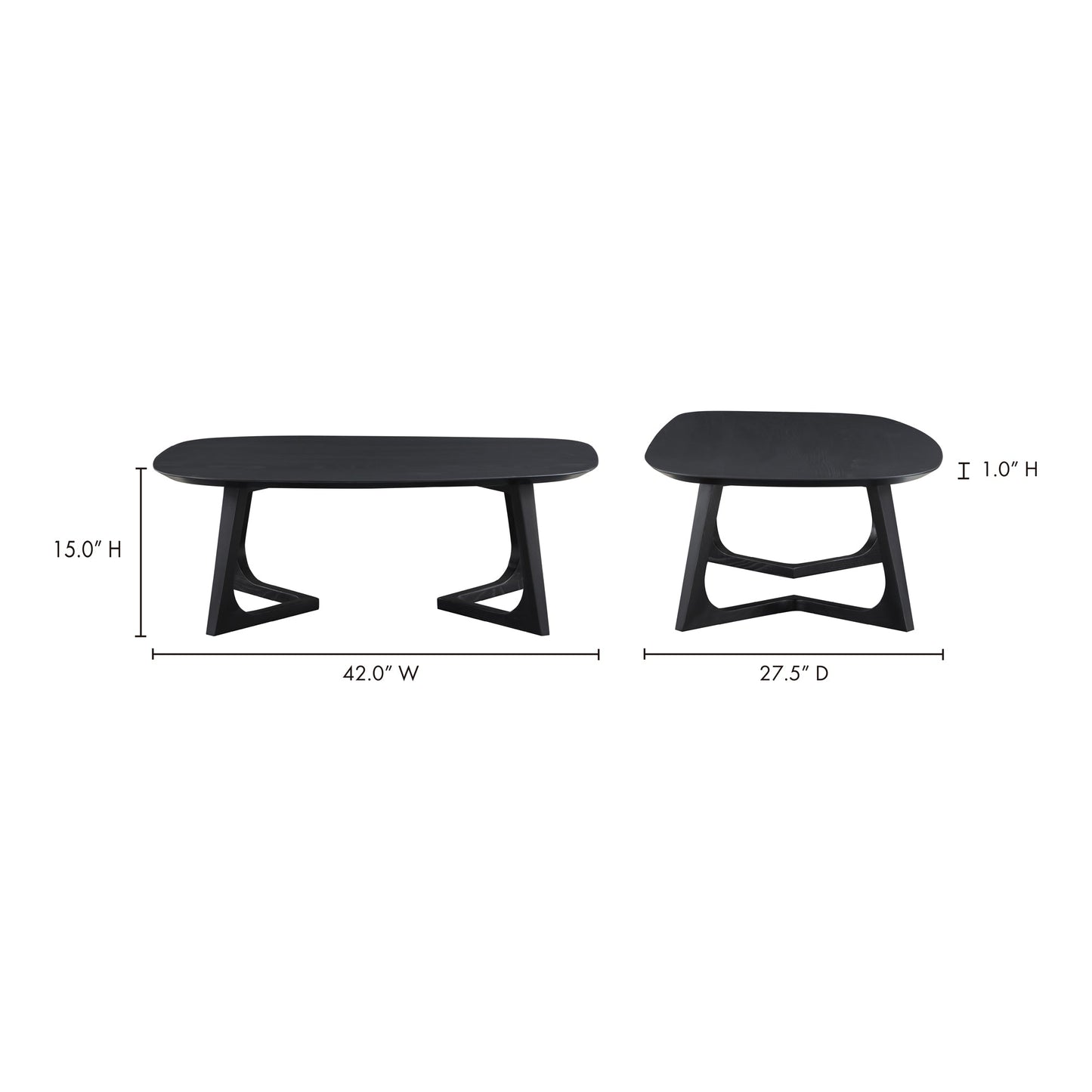 Godenza Black Small Coffee Table - Ornate Home